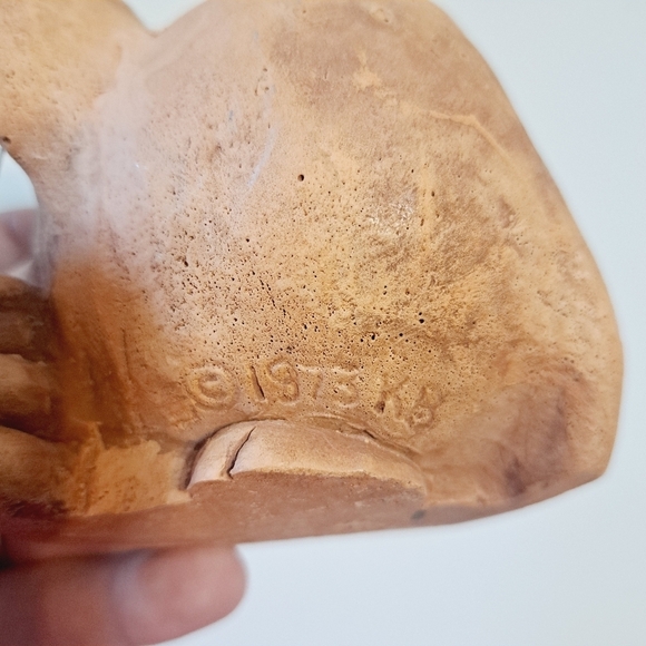 Vintage Artist Signed 1973 Clay Big Ear Mouse Sculpture‎ - Picture 4 of 6